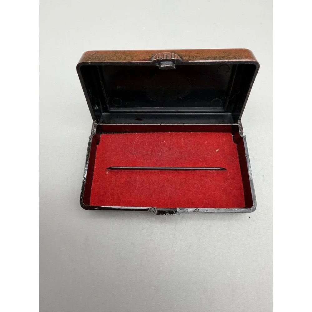 Vintage Cherub Angel Trinket Box Raphael Putti Jewelry Case Red Velvet